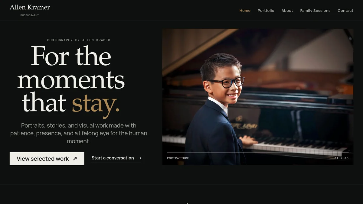 Allen Kramer Photography website