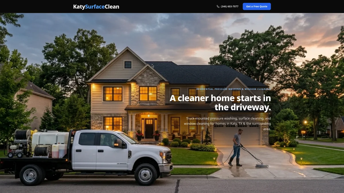 Katy Surface Clean website