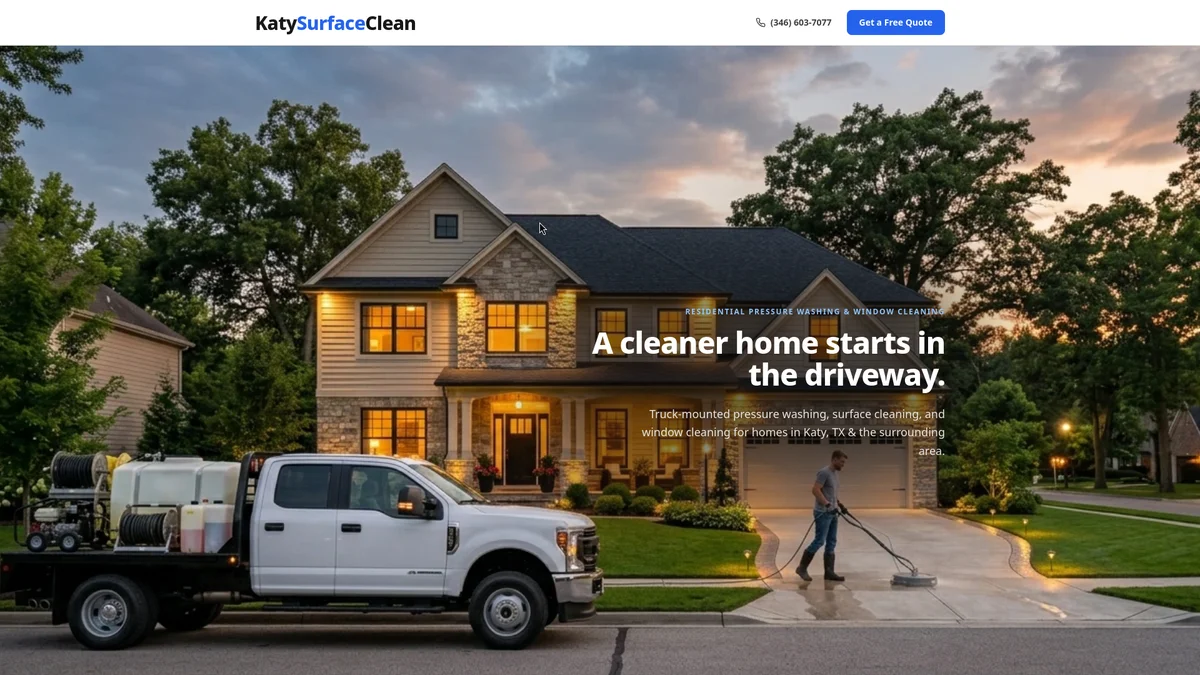 Katy Surface Clean website