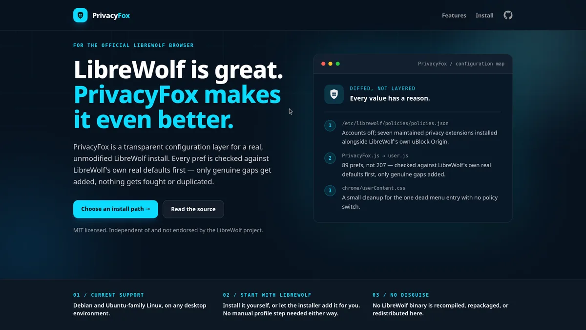 PrivacyFox website