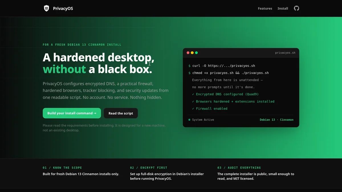 PrivacyOS website