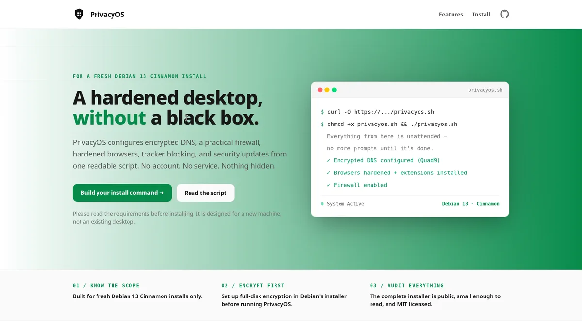 PrivacyOS website
