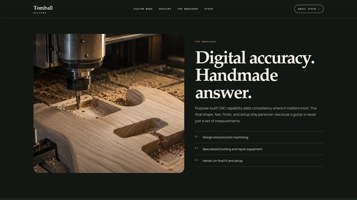 Tomball Guitars website